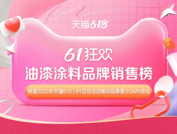 卡百利榮登天貓618油漆涂料品牌銷售榜TOP3（直播間中獎(jiǎng)名單出爐）